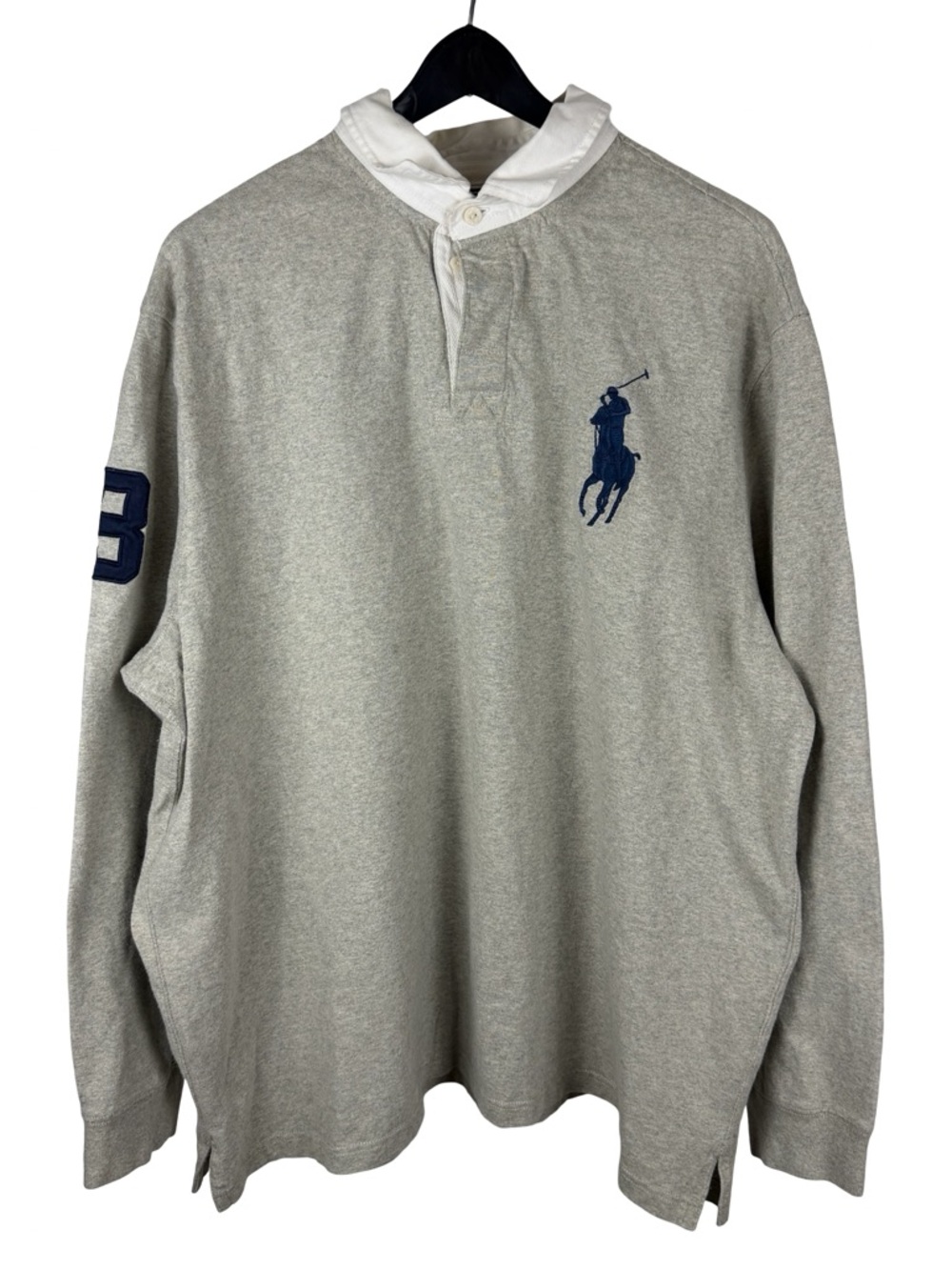 Vintage 2000s Polo Ralph Lauren Big Pony Long Sleeve Rugby Polo Shirt Size 2XL